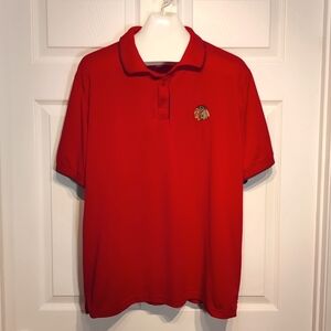 NHL Chicago BlackHawks Hockey Polo Shirt, Embroidered Logo, XL